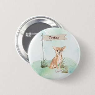 Individuelle Name Chihuahua Pet Dog Button
