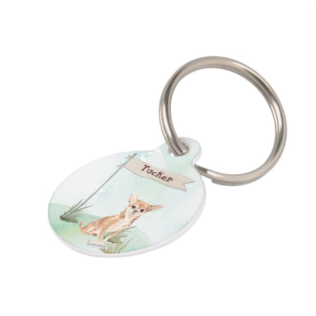 Individuelle Name Chihuahua Pet Dog Haustiermarke (Seite)