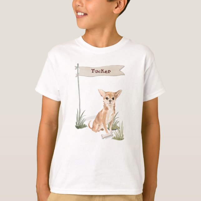 Individuelle Name Chihuahua Pet Dog T-Shirt (Vorderseite)