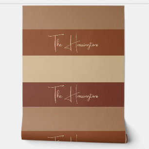 Individuelle Name Chocolate Stripes Muster Tapete