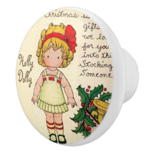 individuelle Name Christmas Dolly Keramikknauf