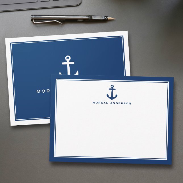 Individuelle Name Classic Boat Anchor Nautical Nav Mitteilungskarte (Von Creator hochgeladen)