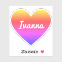 Individuelle Name Classic Rainbow Ombre Gradient H