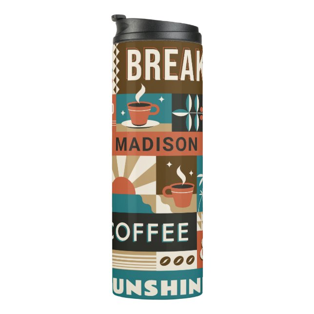 Individuelle Name-Coffee-Quotes Thermosbecher (Nach rechts gedreht)