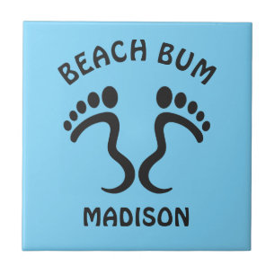 Individuelle Name & Color Beach Bum Fliese