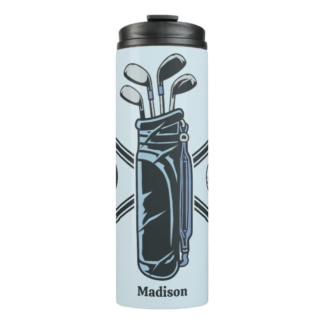 Individuelle Name & Color Golf Thermosbecher (Vorderseite)