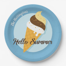 Individuelle Name & Color Ice Creme Hallo Papier T