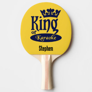 Individuelle Name & Color King of Karaoke Tischtennis Schläger