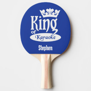 Individuelle Name & Color King of Karaoke Tischtennis Schläger