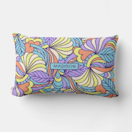 Individuelle Name Colorful Doodles werfen Kissen