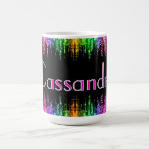 Individuelle Name Colorful Girly Glitzy Geschenk f Kaffeetasse