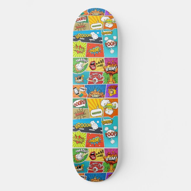 Individuelle Name Comic Skateboard (Vorderseite)