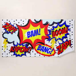 individuelle Name Comic Sprechblasen Personalisier Strandtuch