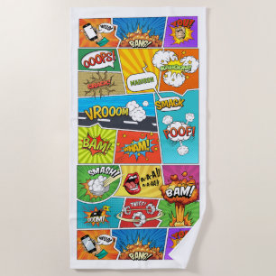 Individuelle Name Comic Strandtuch