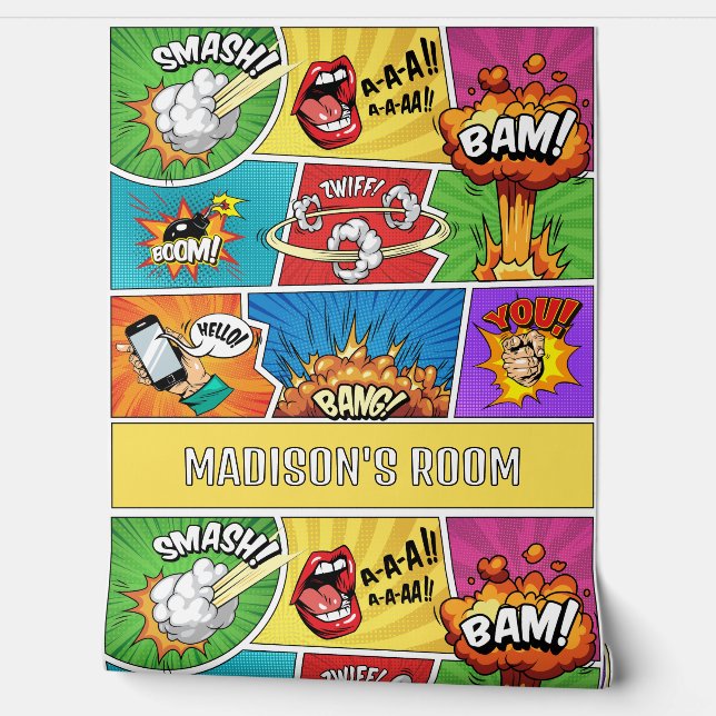 Individuelle Name Comic Tapete (Abrollen)
