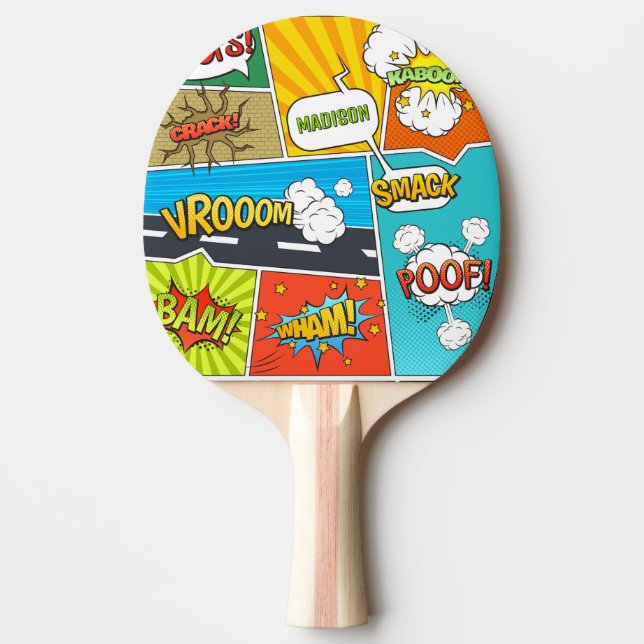 Individuelle Name Comic Tischtennis Schläger (Vorderseite)