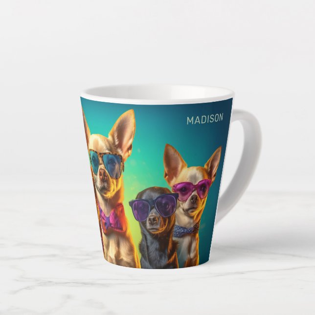Individuelle Name Cool Hunde Milchtasse (Rechte Ecke)