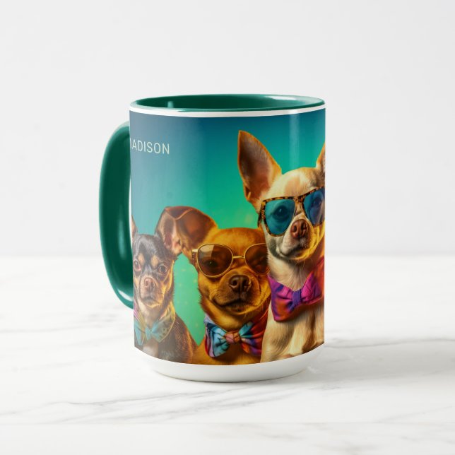 Individuelle Name Cool Hunde Tasse (Vorderseite Links)