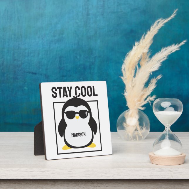 Individuelle Name cool Pinguin Fotoplatte (InSitu)