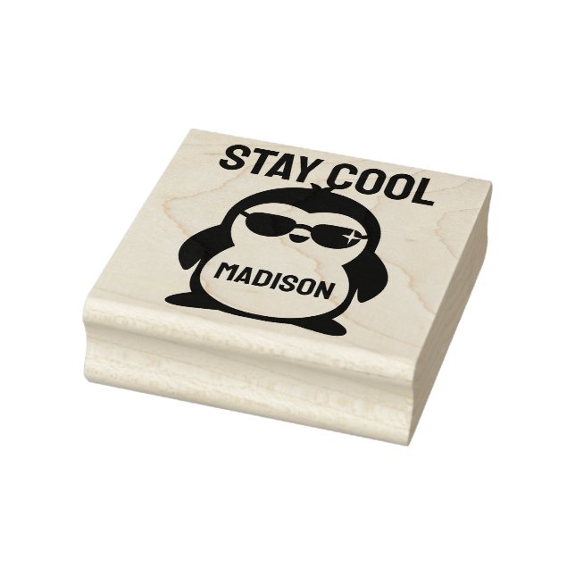 Individuelle Name cool Pinguin Gummistempel (Stempel)