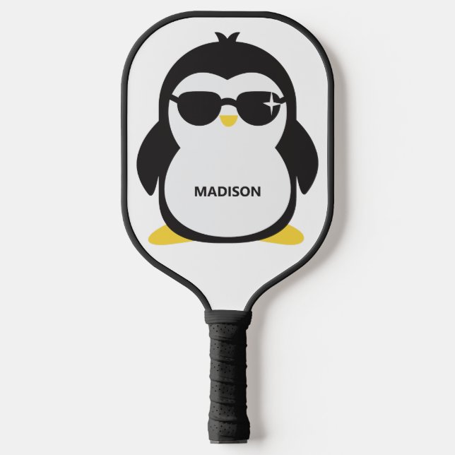 Individuelle Name cool Pinguin Pickleball Schläger (Vorderseite)