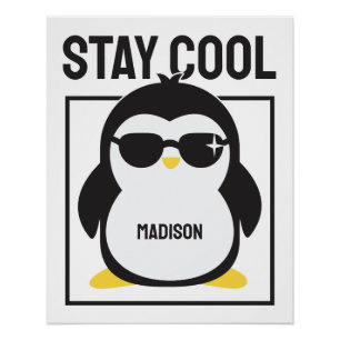 Individuelle Name cool Pinguin Poster