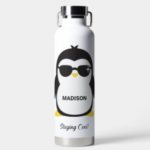 Individuelle Name Cool Pinguin Trinkflasche