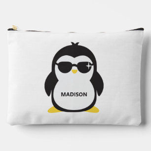 Individuelle Name cool Pinguin Zubehörtasche