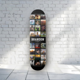 Individuelle Name Cool Trendy Instagram FotoCollag Skateboard