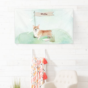 Individuelle Name Corgi Pet Dog Banner