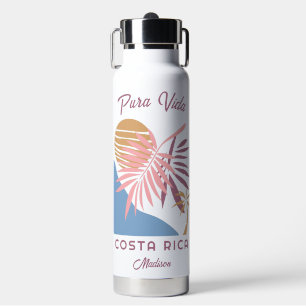 Individuelle Name Costa Rica Motto Pura Vida Trinkflasche