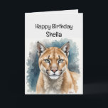 Individuelle Name Cougar Birthday Funny Karte<br><div class="desc">Individuelle Name Cougar Birthday Spaß für den Freund,  der jetzt über dem Hügel ist</div>