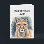 Individuelle Name Cougar Birthday Funny Karte<br><div class="desc">Individuelle Name Cougar Birthday Spaß für den Freund,  der jetzt über dem Hügel ist</div>