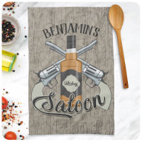 Individuelle Name Cowboy Revolver Gun Whiskey Salo