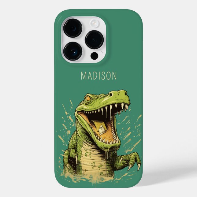 Individuelle Name Crocodile Case-Mate iPhone Hülle (Rückseite)