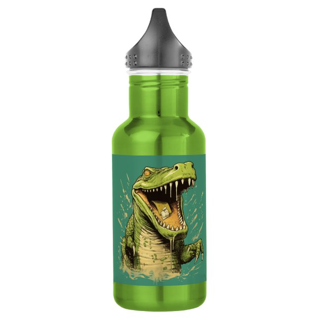 Individuelle Name Crocodile Edelstahlflasche (Links)
