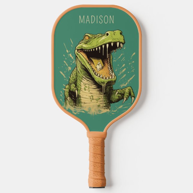 Individuelle Name Crocodile Pickleball Schläger (Vorderseite)