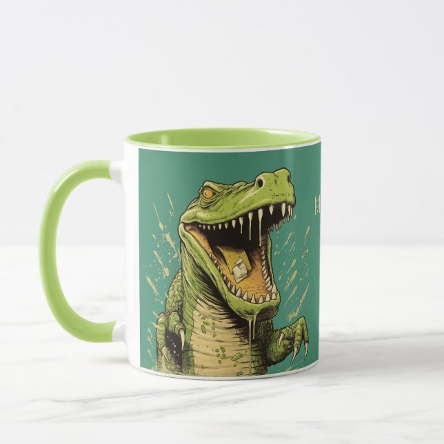 Individuelle Name Crocodile Tasse (Links)