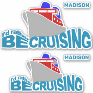 Individuelle Name Cruise Aufkleber