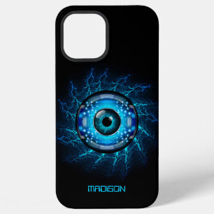 Individuelle Name Cyber Circuit Eye Telefongehäuse iPhone 12 Pro Max Hülle