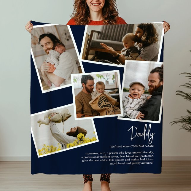 Individuelle Name Daddy Pater Definition Foto Coll Fleecedecke (Von Creator hochgeladen)