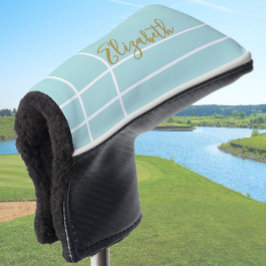 Individuelle Name-Dame mit minimalistischem Aqua-D Golf Headcover