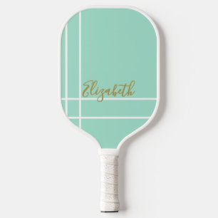 Individuelle Name-Damen mit schlichter Miniatur Pickleball Schläger