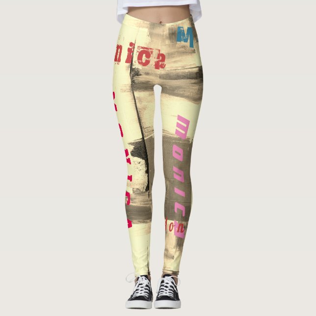 Individuelle Name Dance Leggings (Vorderseite)