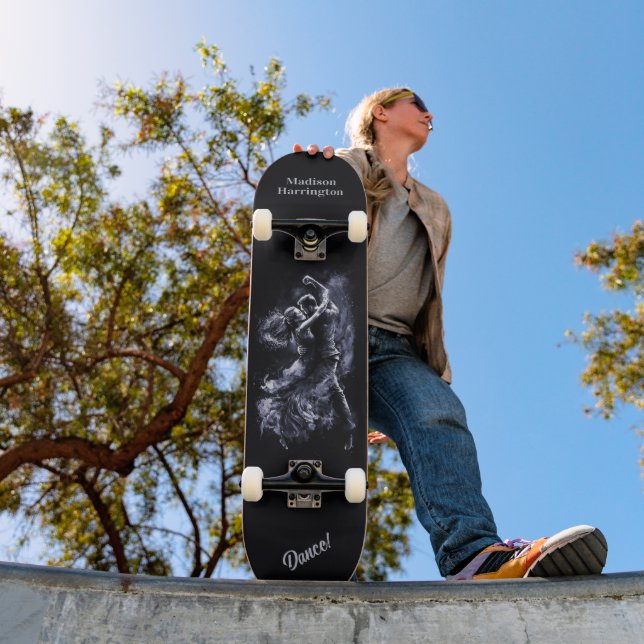 Individuelle Name Dancing Couple Skateboard (Außen 1)