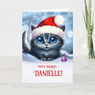 Individuelle Name Danielle Happy Holidays Weihnach Karte