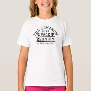 Individuelle Name Date Wolf Pack Wiedersehen T-Shirt