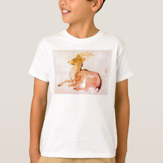 INDIVIDUELLE NAME DEER JAPANESE WOODBLOCK DRUCKER  T-Shirt