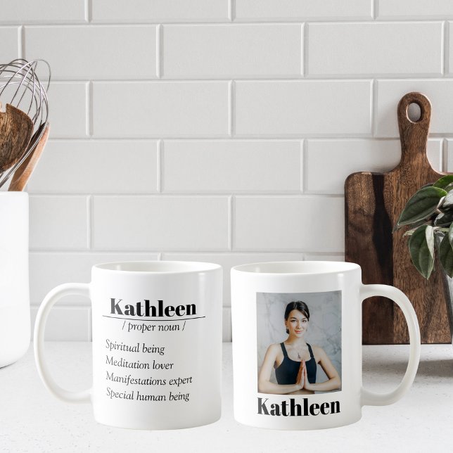 Individuelle Name Definition|Ein Foto Kaffeetasse (Get a unique & beautiful name-definition mug for your loved ones today. Customize it, buy it, done.)