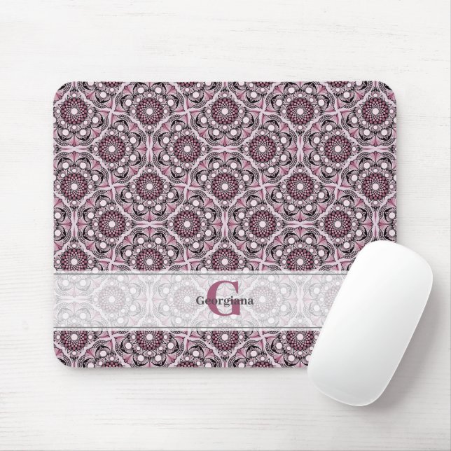 Individuelle Name Deko Dusky Rose Cherry Blossom M Mousepad (Mit Mouse)